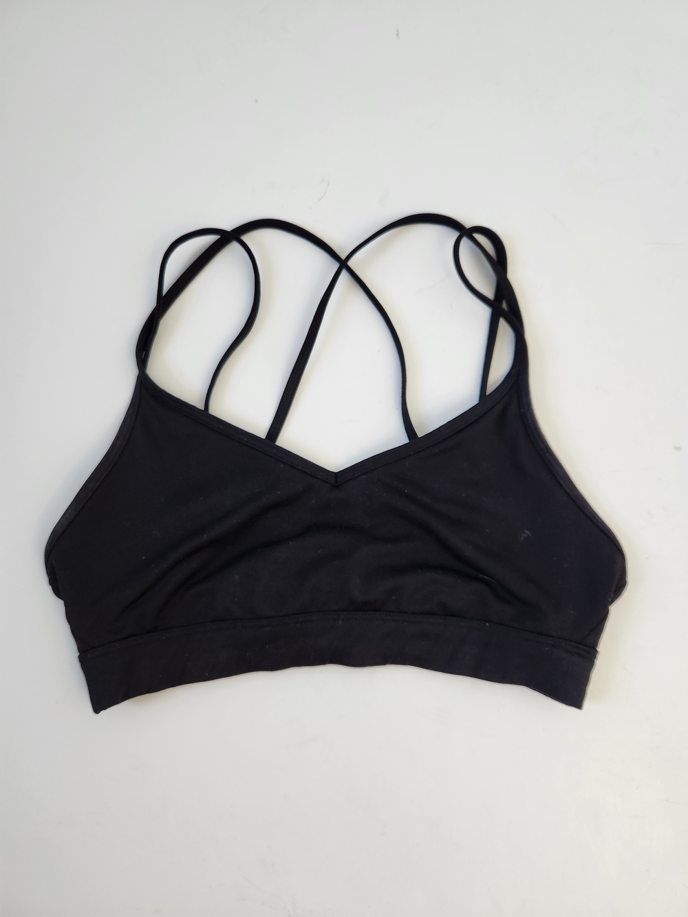 Old Navy Active Black Strappy Bralette Low Impact Yoga Small G0-Dry